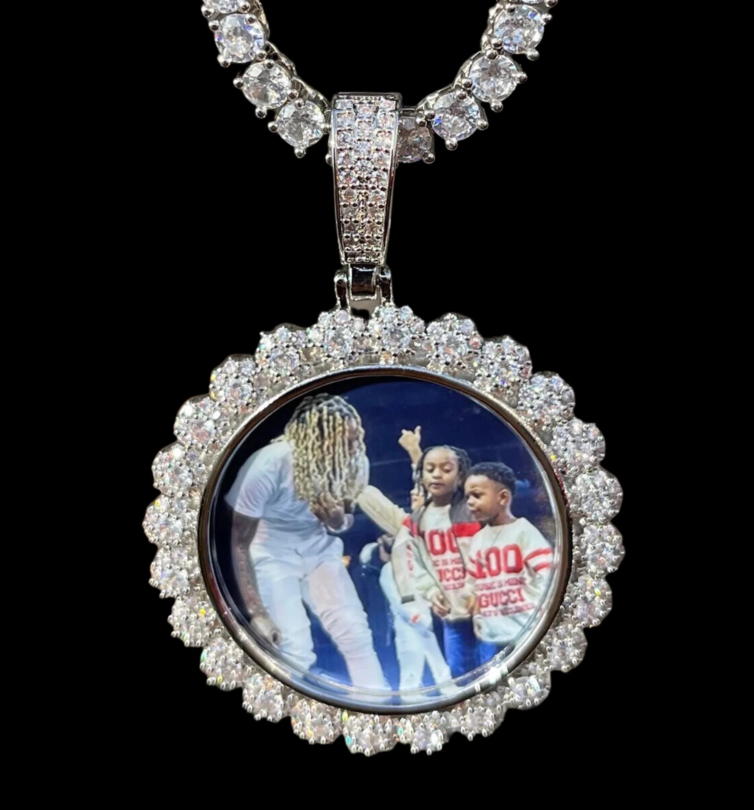 Flower Tennis Custom Photo Picture Pendant Necklace - Image 7