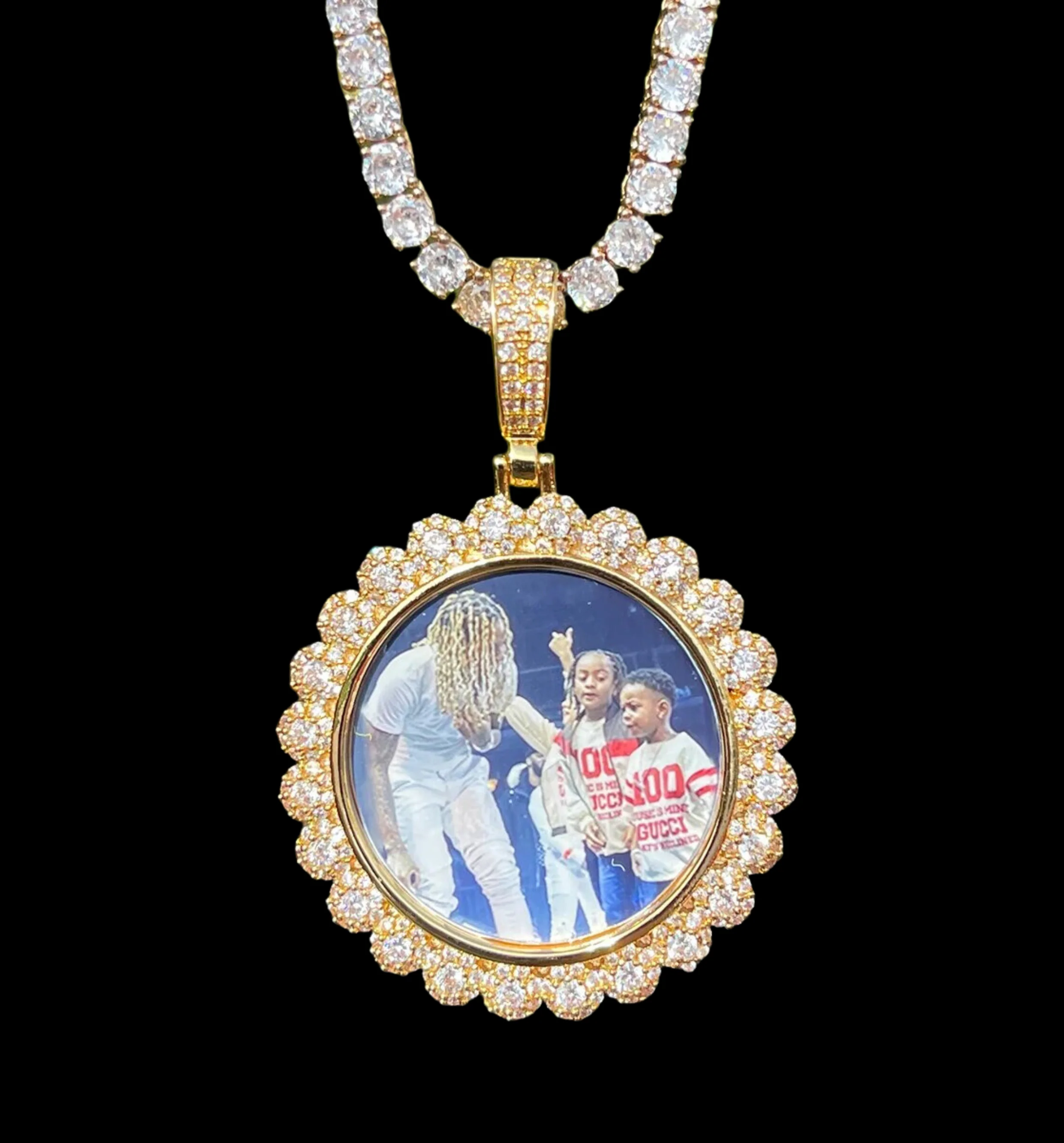 Flower Tennis Custom Photo Picture Pendant Necklace - Image 8