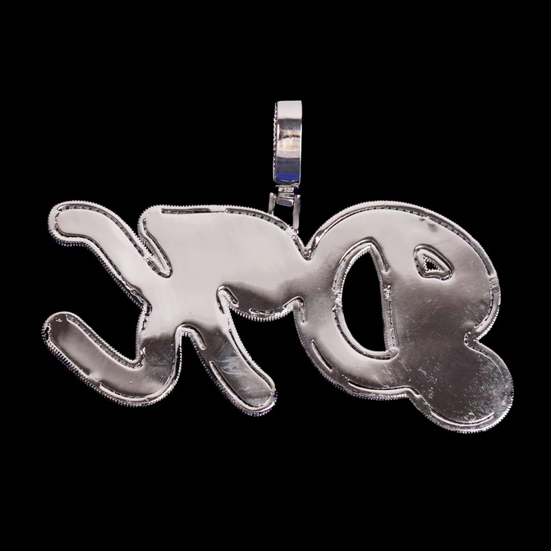 Designer Font Baguette Iced Out Personalized Custom Name Necklace Pendant - Image 7