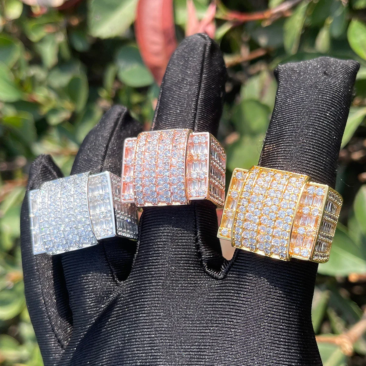 Diamond Bricks Iced Out Diamond Ring - Image 2