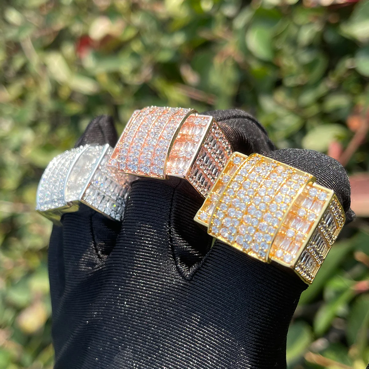 Diamond Bricks Iced Out Diamond Ring - Image 3
