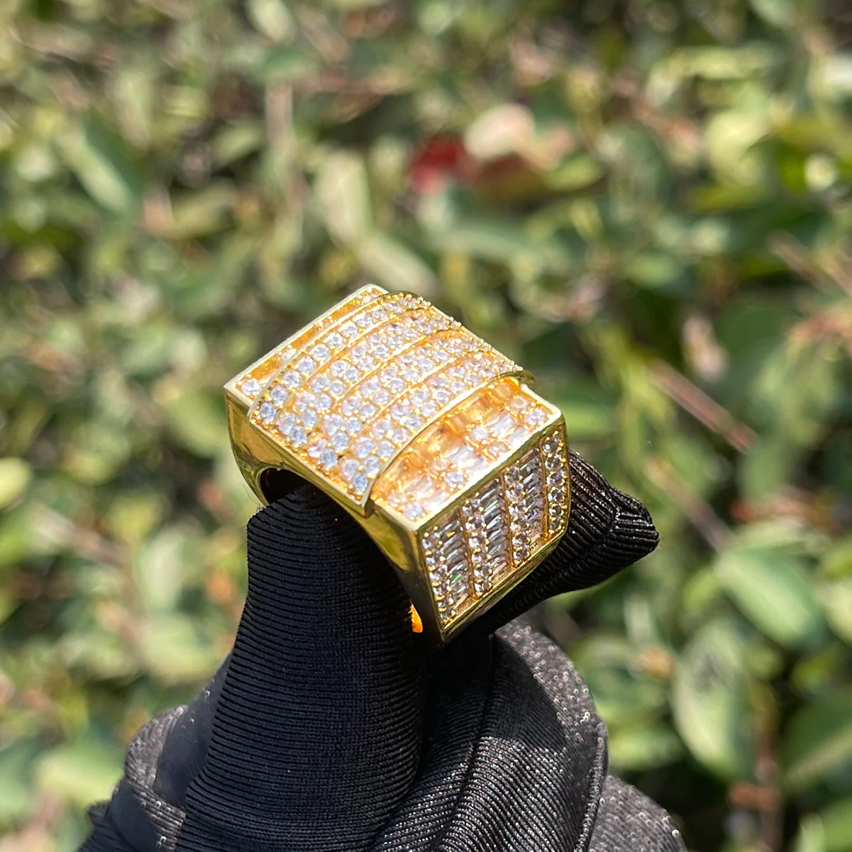 Diamond Bricks Iced Out Diamond Ring - Image 5