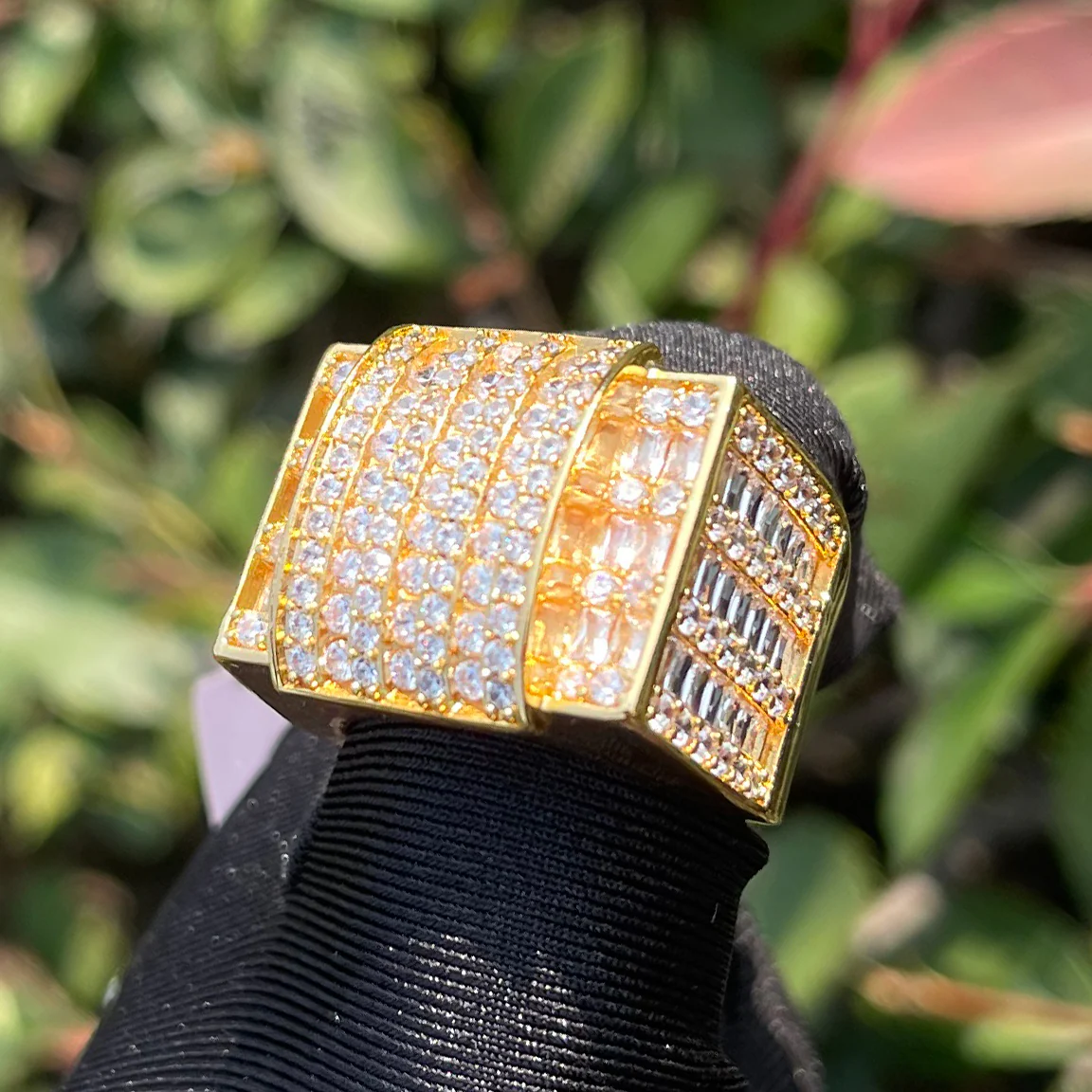 Diamond Bricks Iced Out Diamond Ring - Image 6