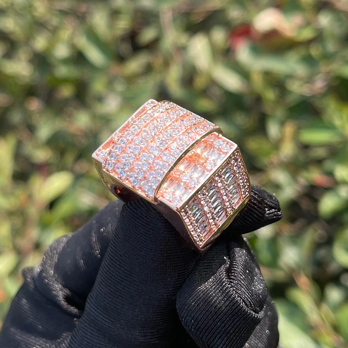 Diamond Bricks Iced Out Diamond Ring - Image 7