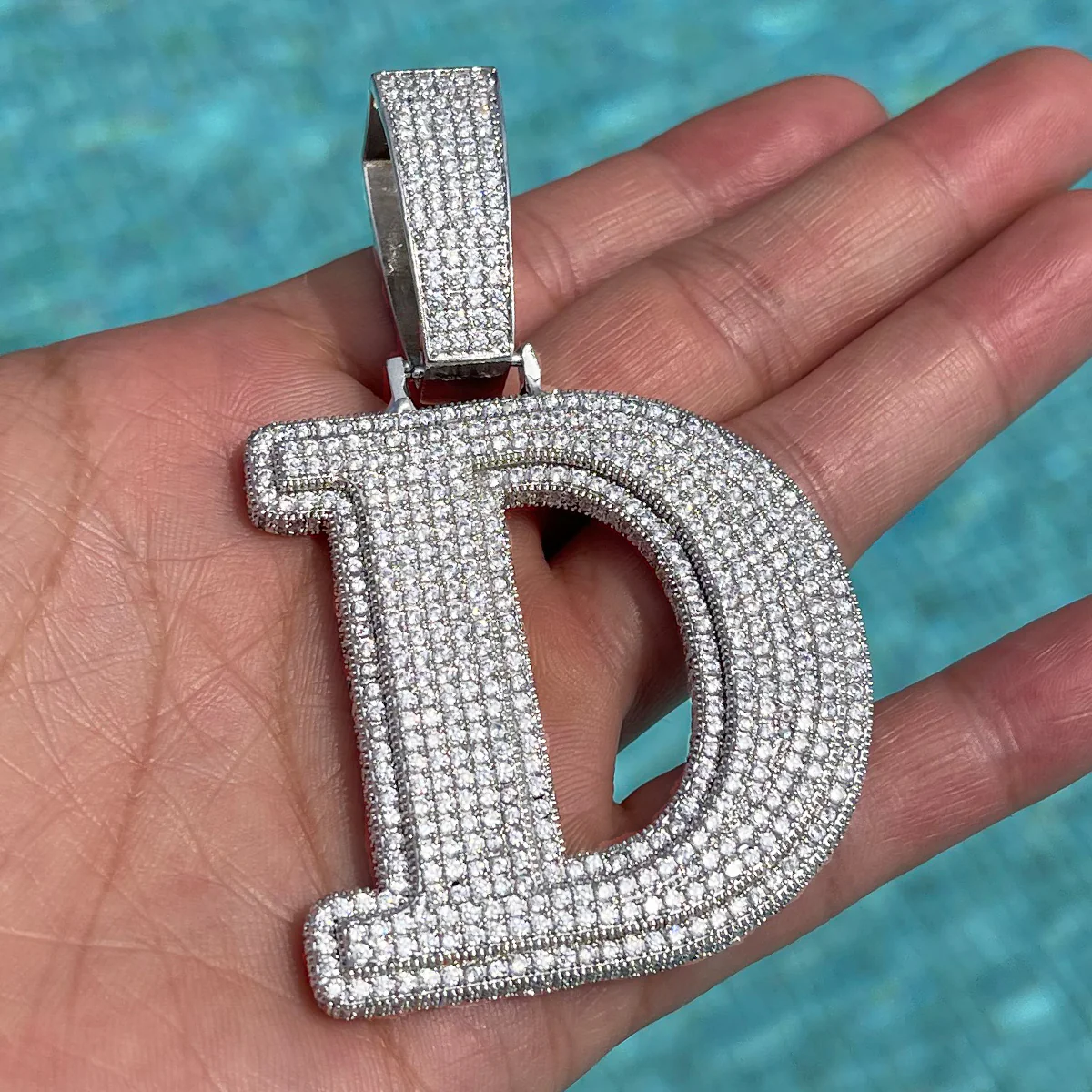 Diamond Clarity Initial Iced Out Custom Name Necklace Pendant - Image 6