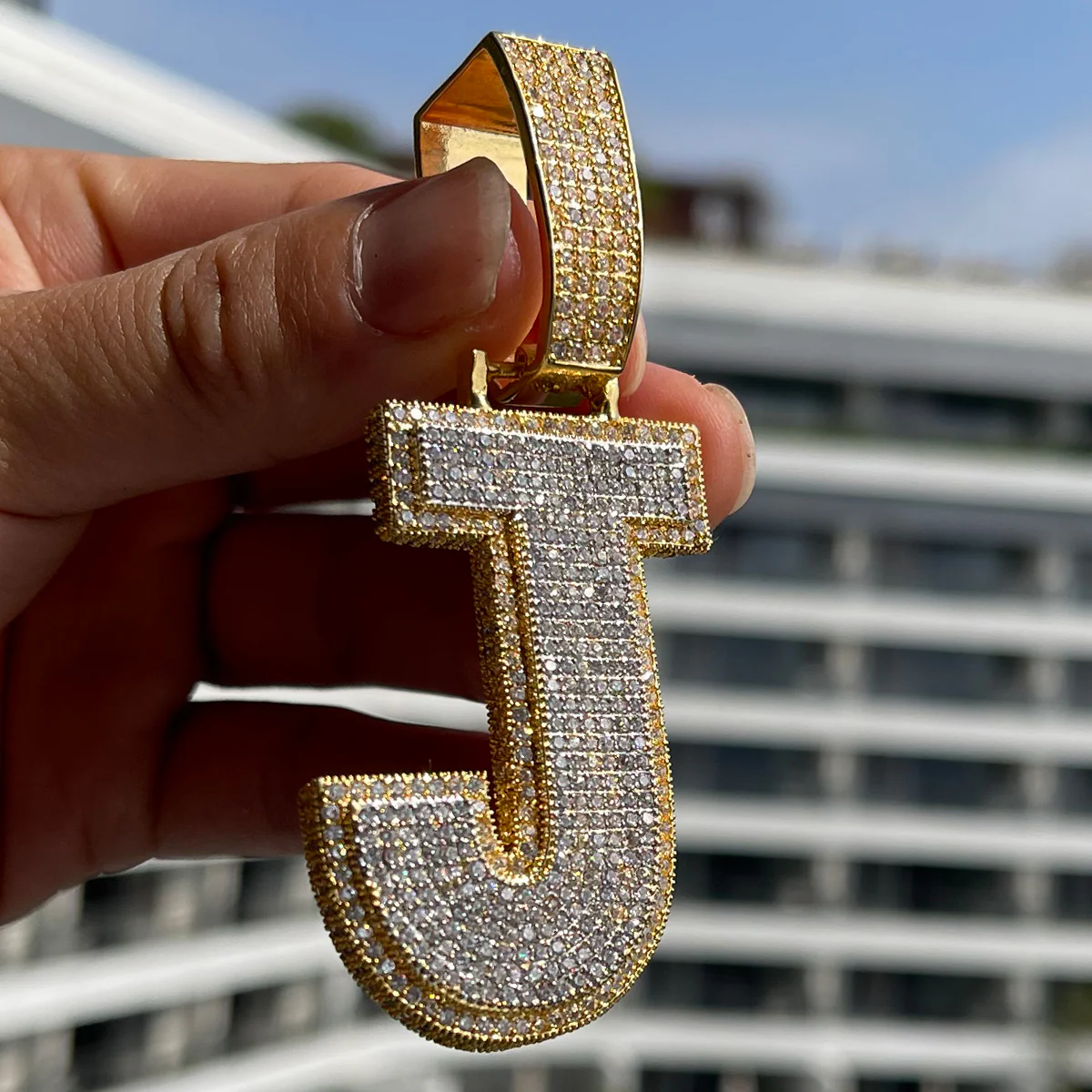 Diamond Clarity Initial Iced Out Custom Name Necklace Pendant - Image 9