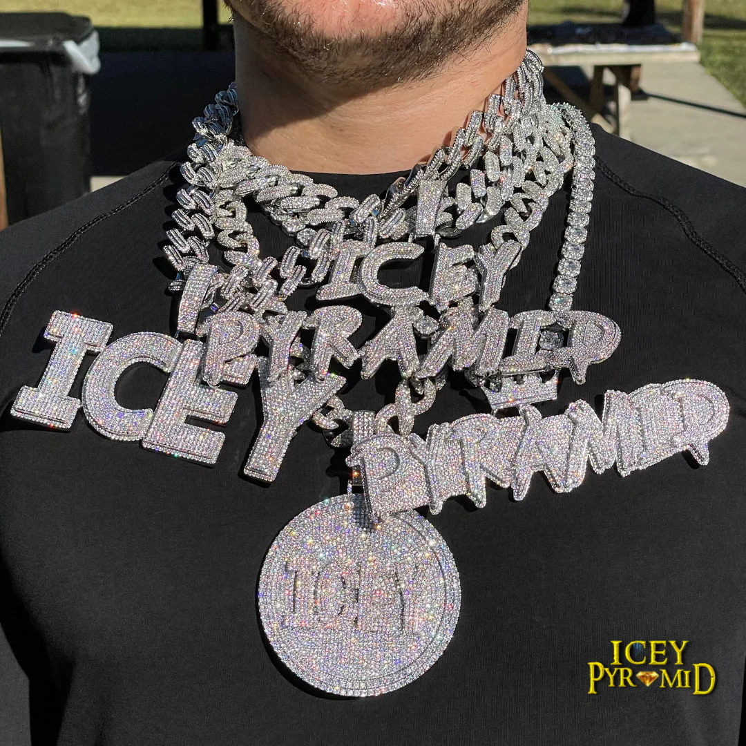 Disc Edition Iced Out Personalized Custom Name Necklace Pendant - Image 16