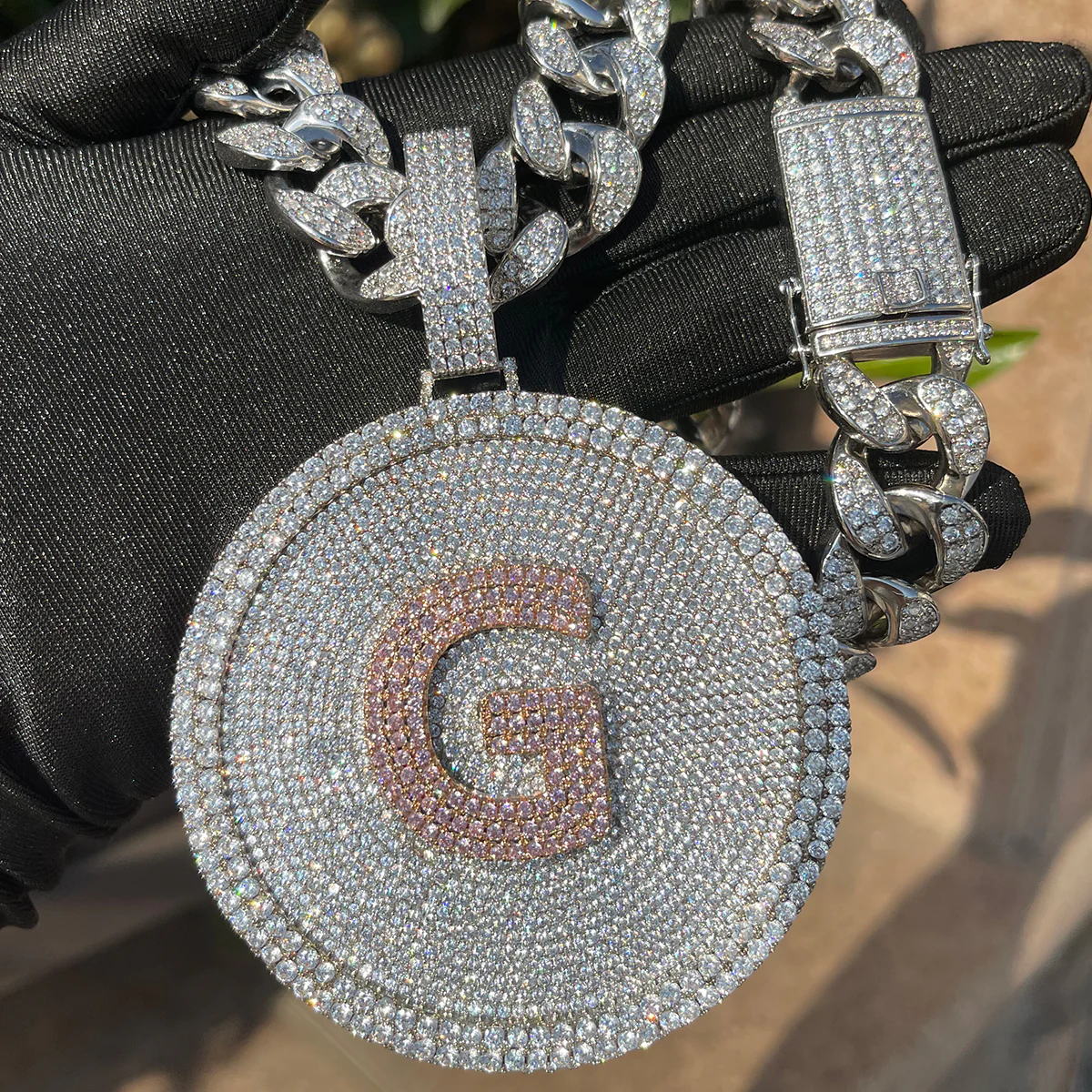 Disc Edition Iced Out Personalized Custom Name Necklace Pendant - Image 6