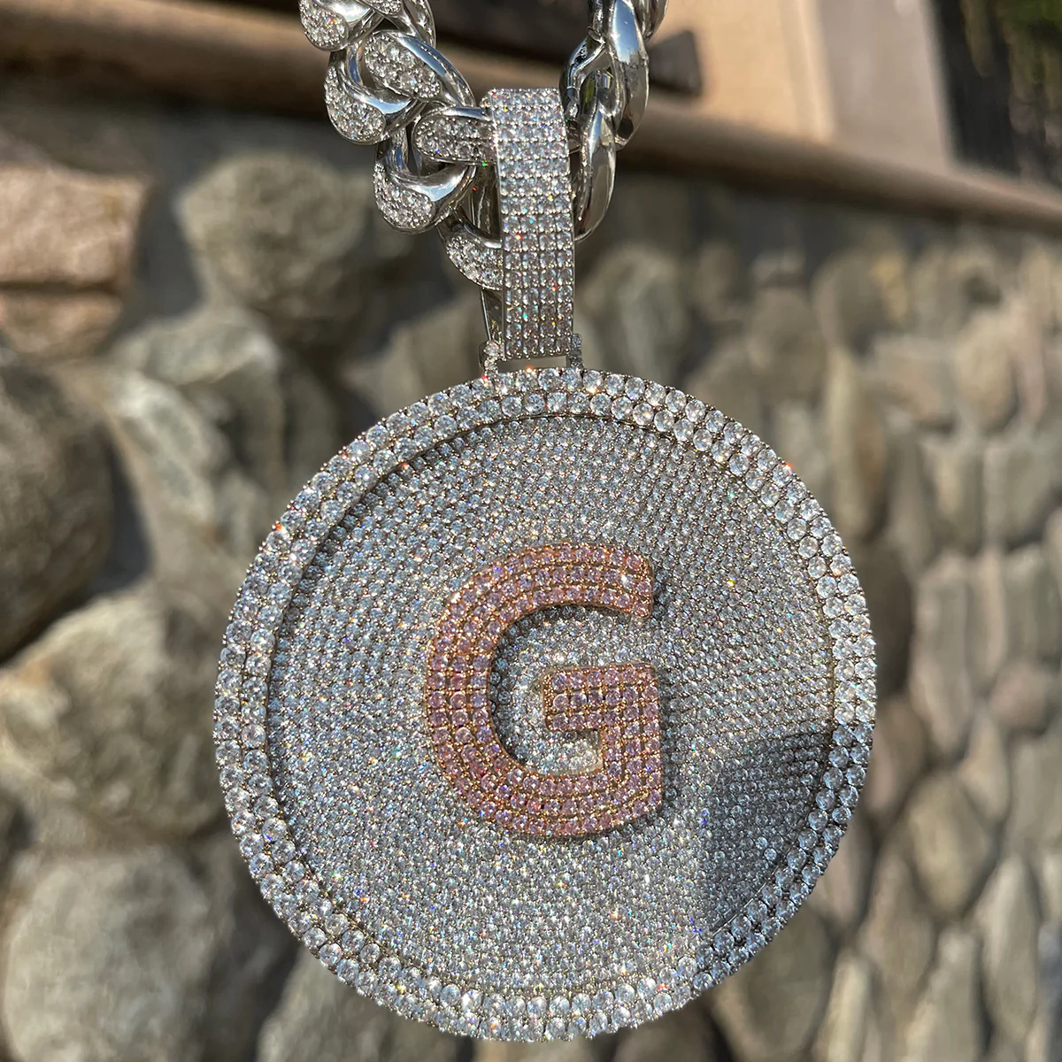 Disc Edition Iced Out Personalized Custom Name Necklace Pendant - Image 7
