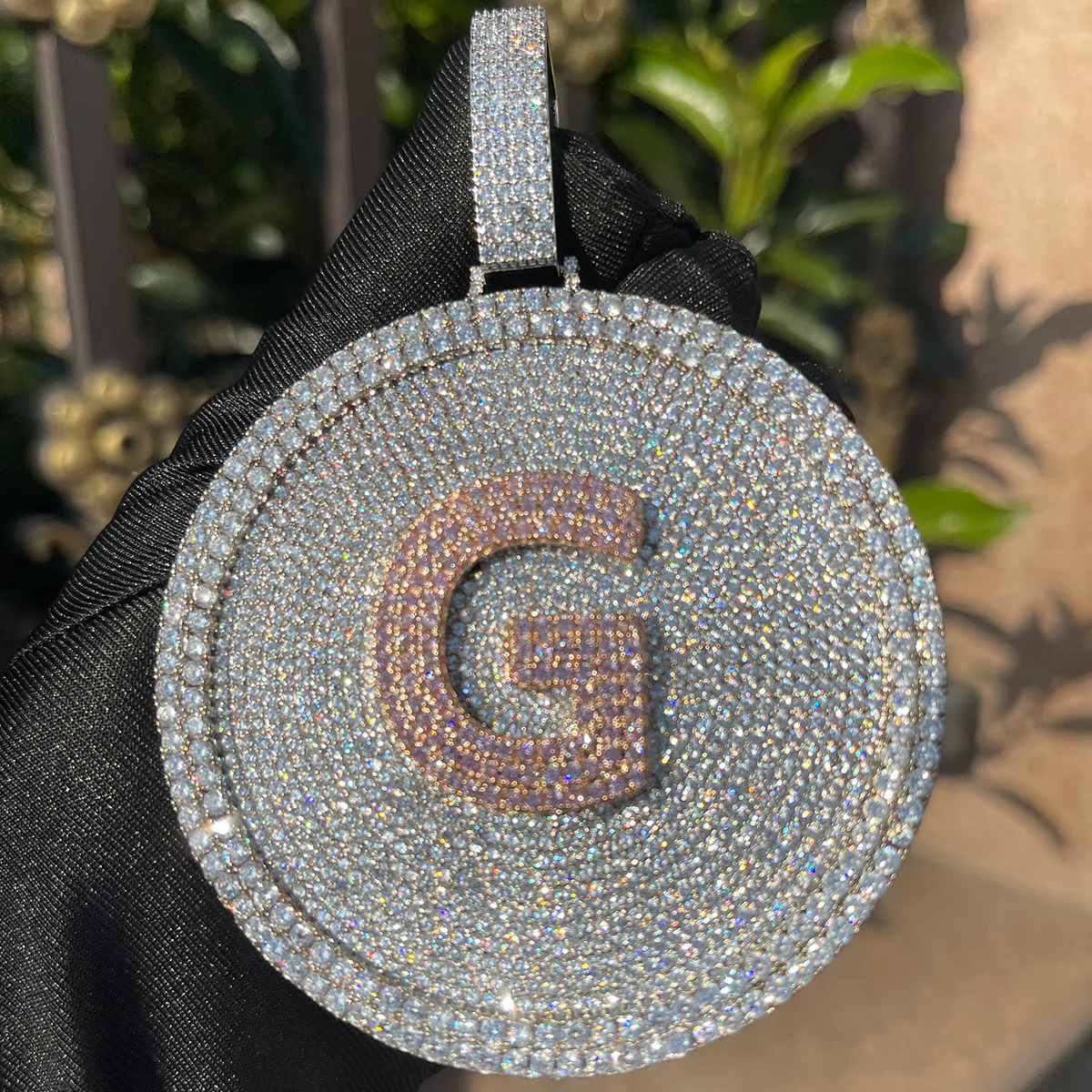Disc Edition Iced Out Personalized Custom Name Necklace Pendant - Image 9
