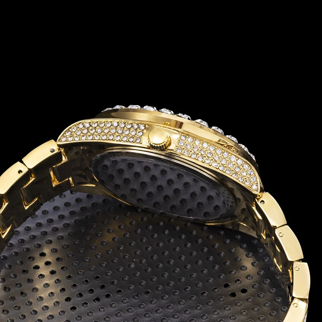 Double Diamond Baguette Numerals Iced Out Diamond Watch - Image 7
