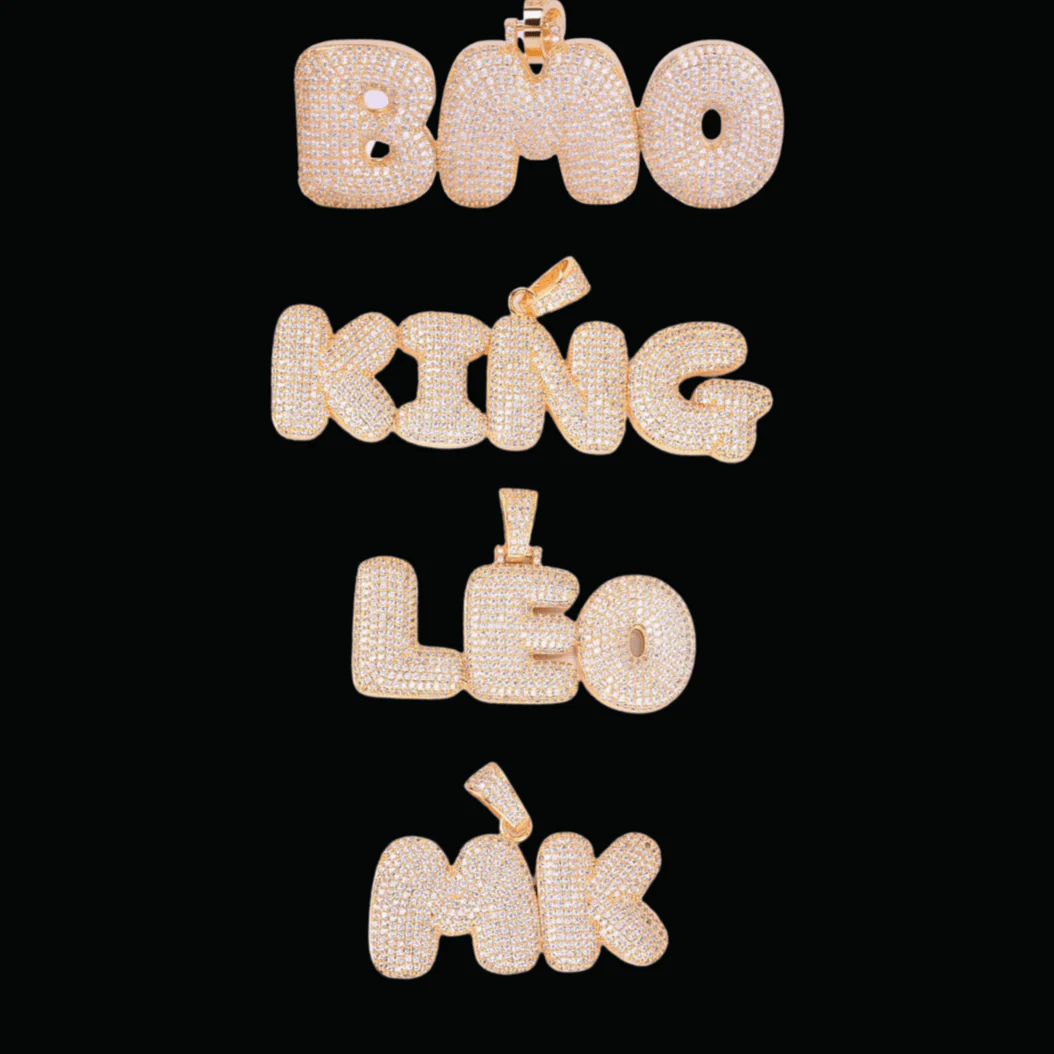 Drippy v2 Iced Out Personalized Custom Name Necklace Pendant - Image 3
