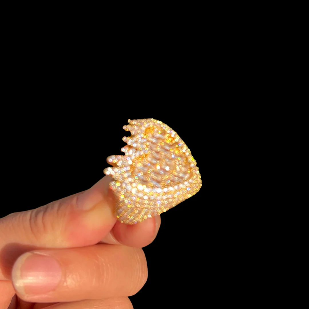 Flamy Heart Iced Out Diamond Ring - Image 3