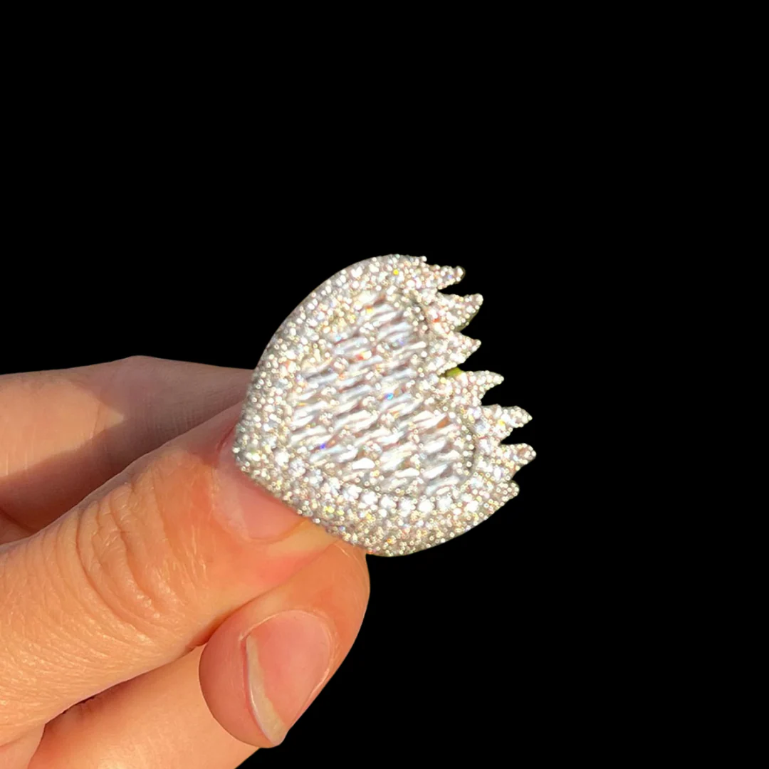 Flamy Heart Iced Out Diamond Ring - Image 5