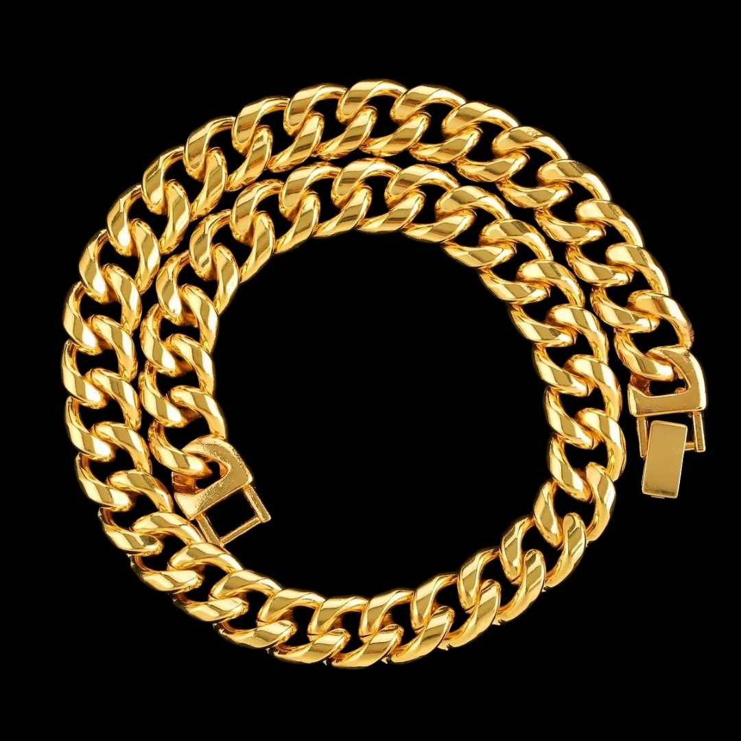 6MM-20MM Fold-Over Clasp Luxury Stainless Steel Necklace Chain - Image 4