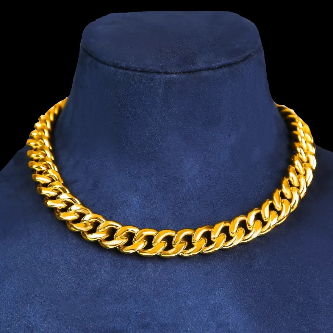6MM-20MM Fold-Over Clasp Luxury Stainless Steel Necklace Chain - Image 7