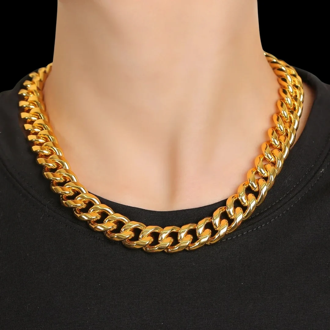 6MM-20MM Fold-Over Clasp Luxury Stainless Steel Necklace Chain - Image 8