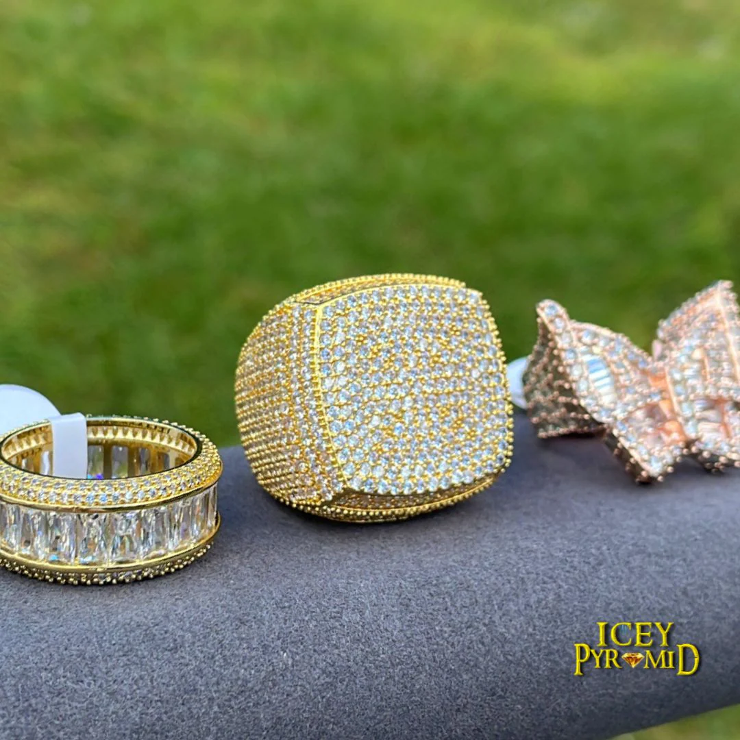 Fully Iced Out Prong Setting Cushion Iced Out Diamond Ring - Image 10