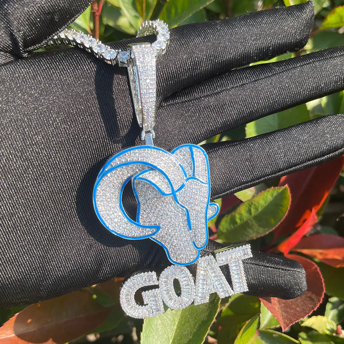 Goat Iced Out Diamond Pendant Necklace - Image 11