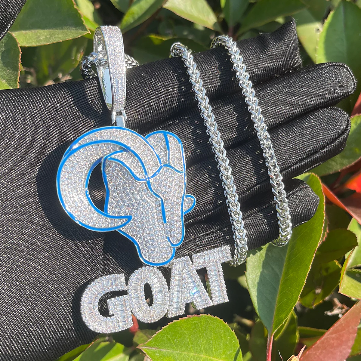 Goat Iced Out Diamond Pendant Necklace - Image 9