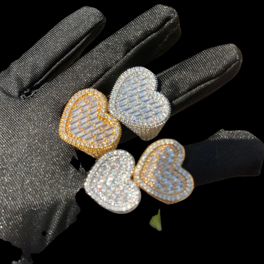 Heart Iced Out Tennis Diamond Ring - Image 4