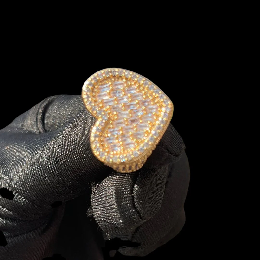 Heart Iced Out Tennis Diamond Ring - Image 5