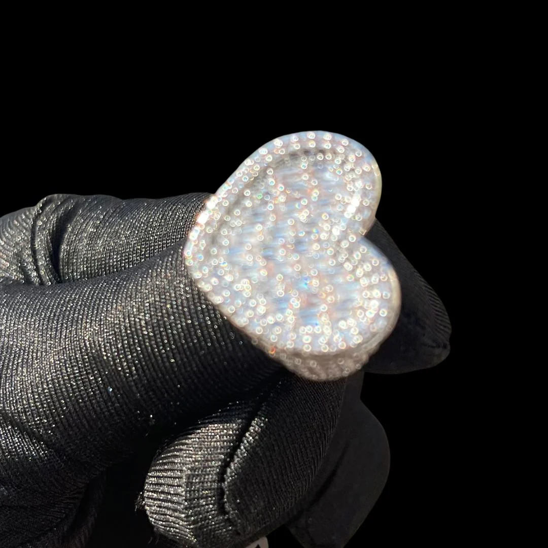 Heart Iced Out Tennis Diamond Ring - Image 6
