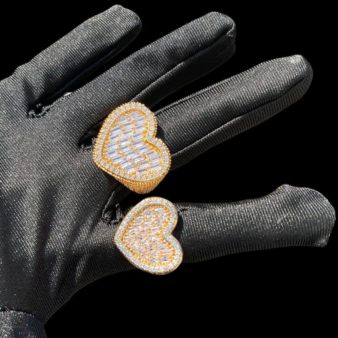 Heart Iced Out Tennis Diamond Ring - Image 7