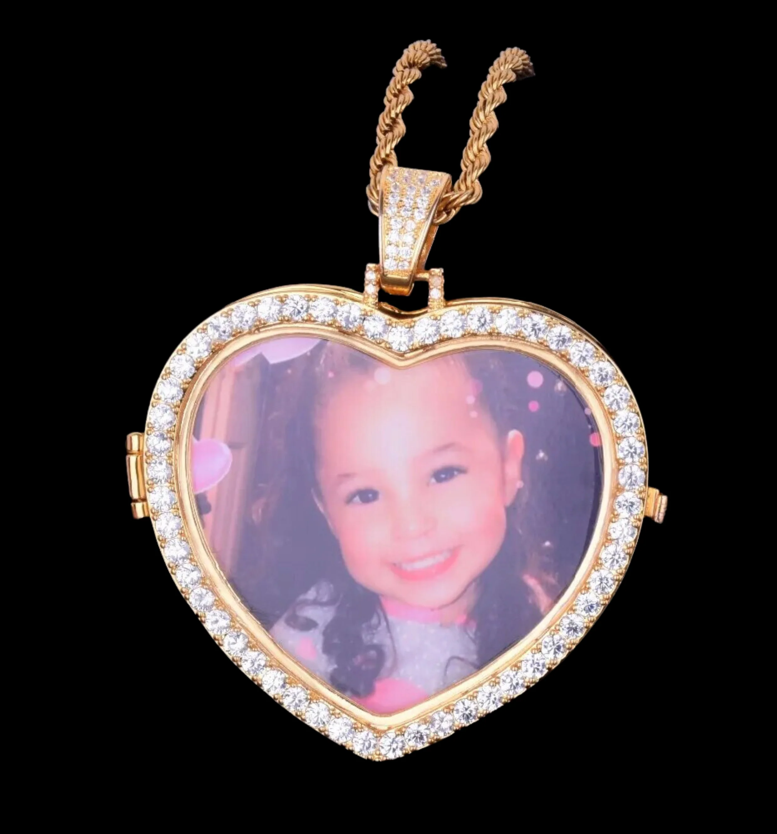 Openable Heart Tennis Custom Photo Picture Pendant Necklace - Image 2