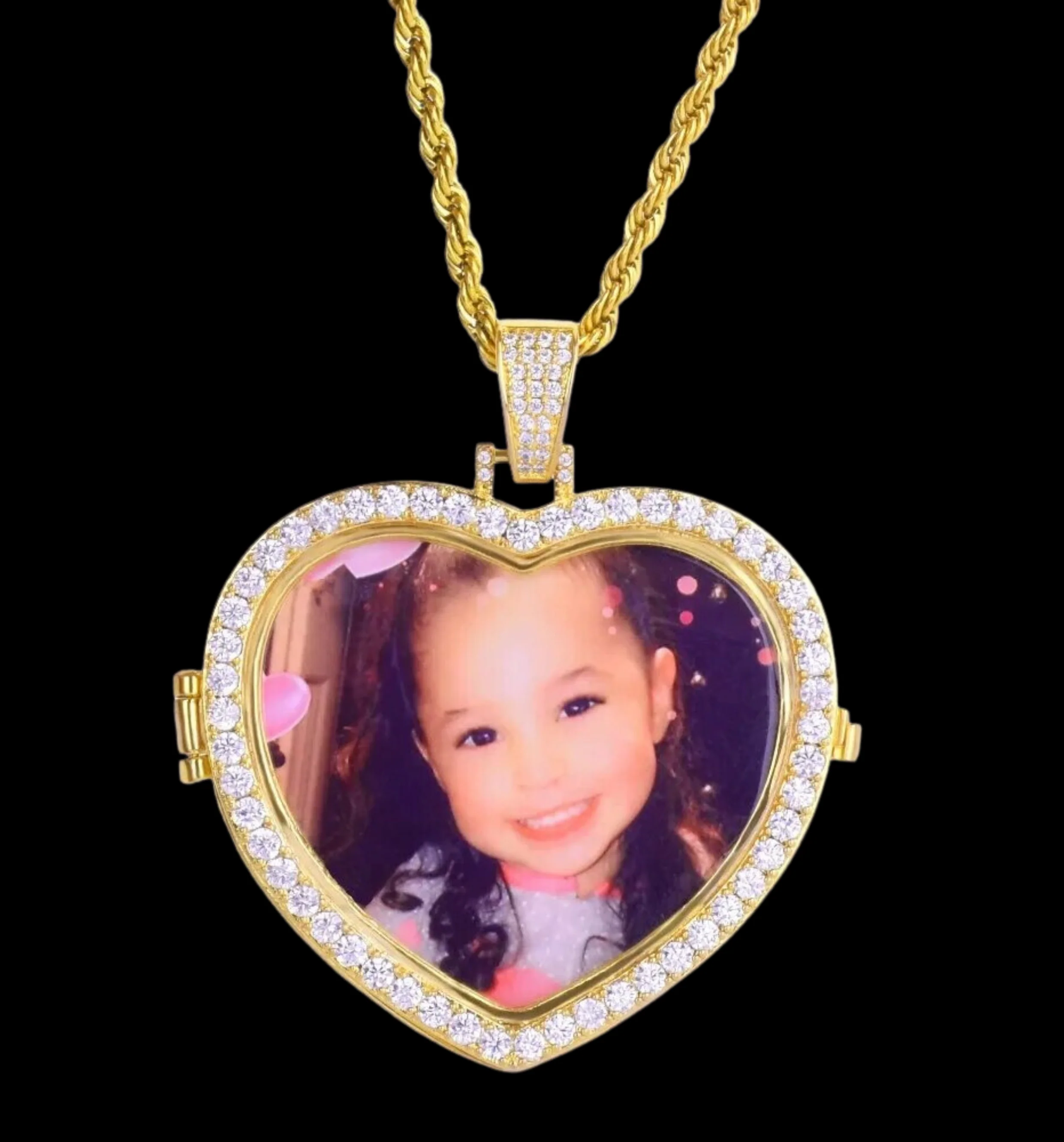 Openable Heart Tennis Custom Photo Picture Pendant Necklace - Image 3