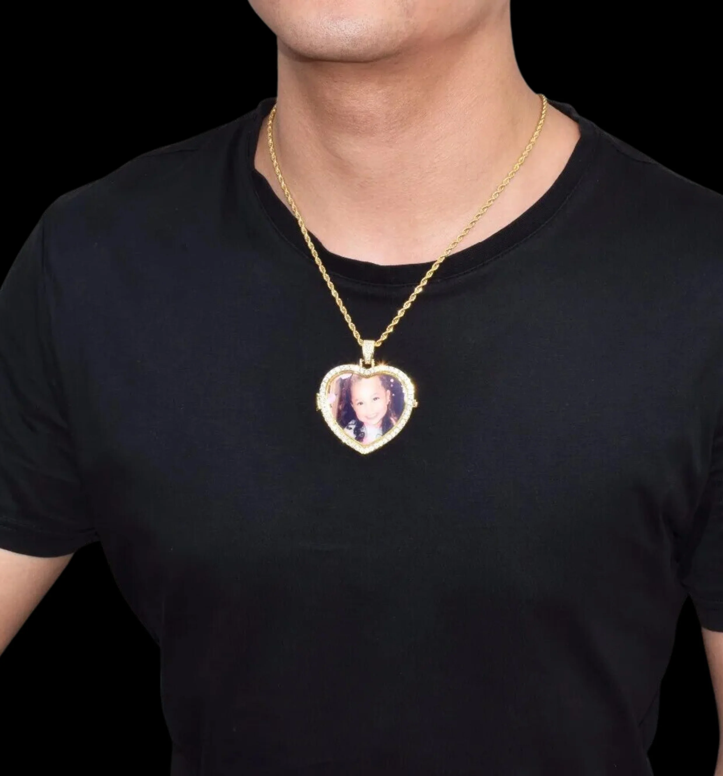 Openable Heart Tennis Custom Photo Picture Pendant Necklace - Image 7