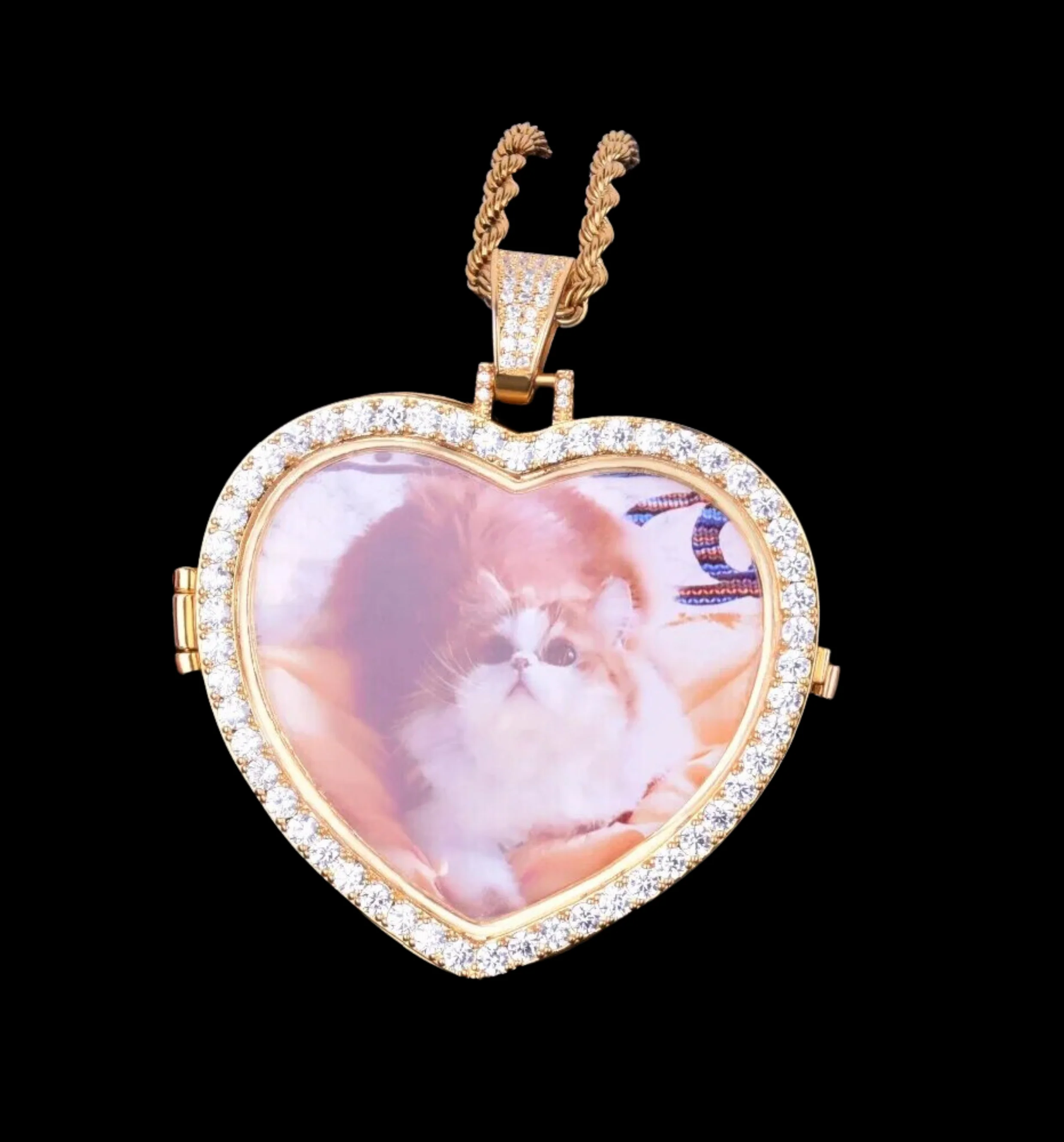 Openable Heart Tennis Custom Photo Picture Pendant Necklace - Image 9