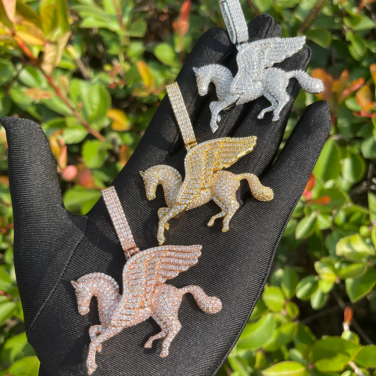 Pegasus Iced Out Diamond Pendant Necklace - Image 8