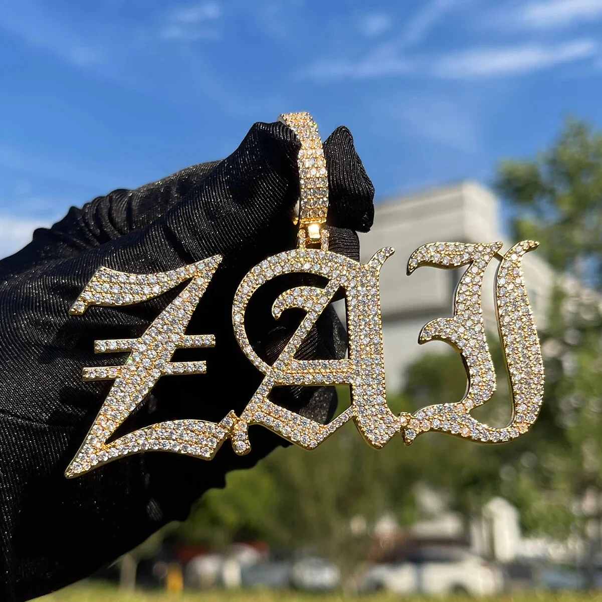 Thin Luxury Iced Out Personalized Custom Name Necklace Pendant - Image 4