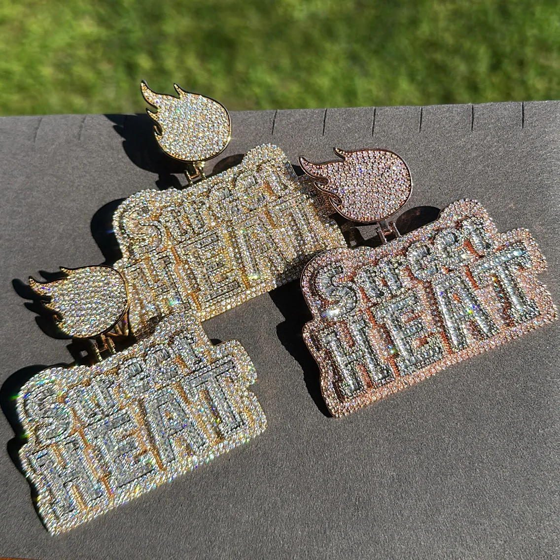 Street Heat Iced Out Diamond Pendant Necklace - Image 3