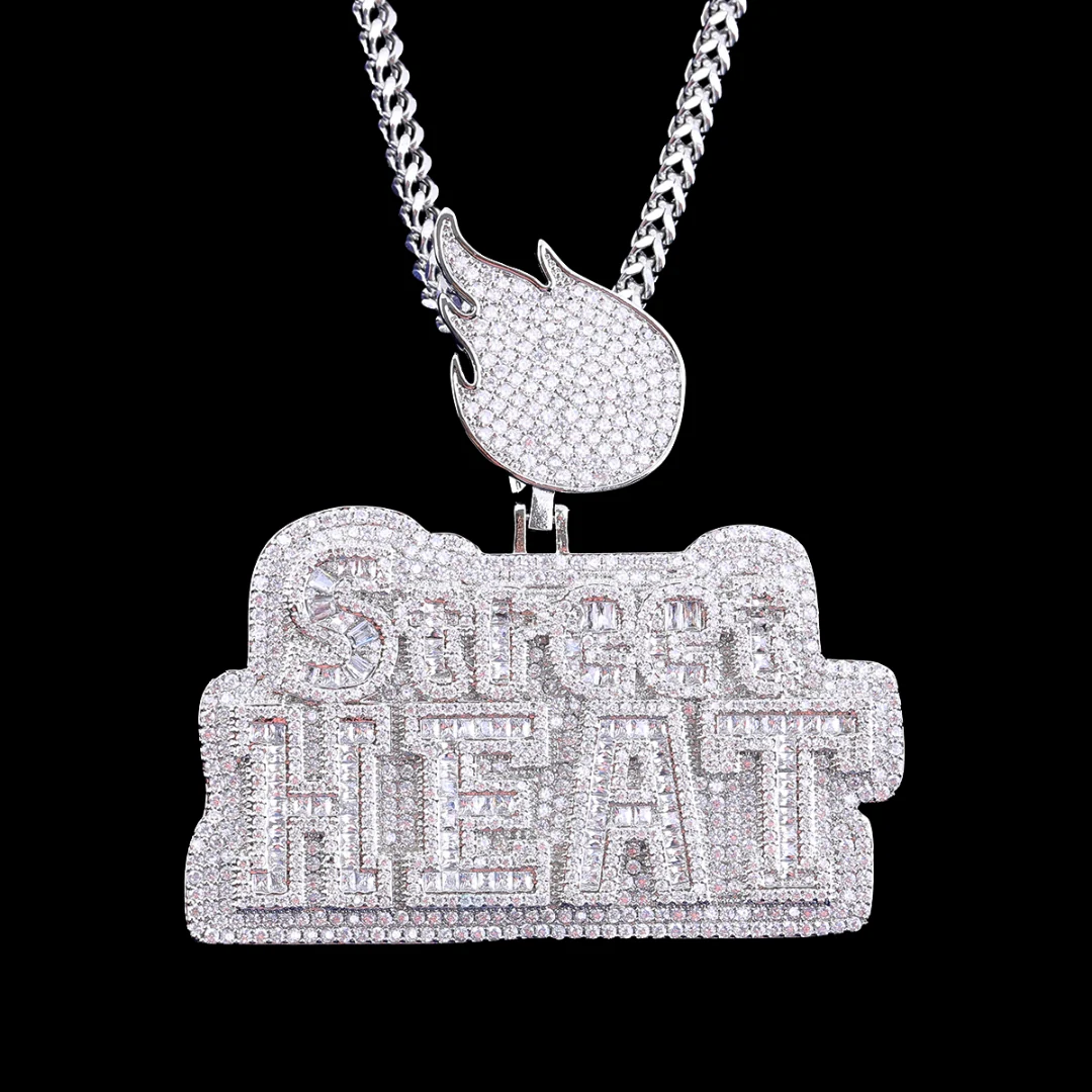 Street Heat Iced Out Diamond Pendant Necklace - Image 4
