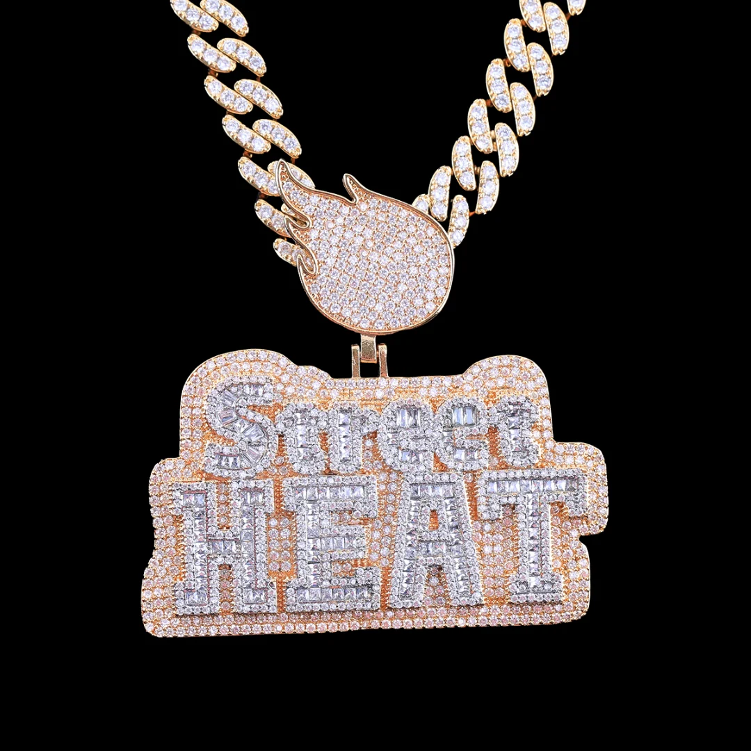 Street Heat Iced Out Diamond Pendant Necklace - Image 5