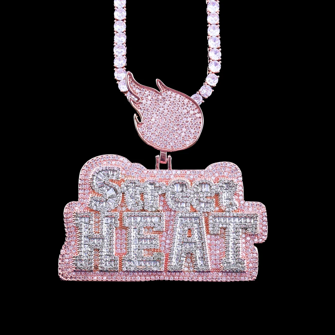 Street Heat Iced Out Diamond Pendant Necklace - Image 6
