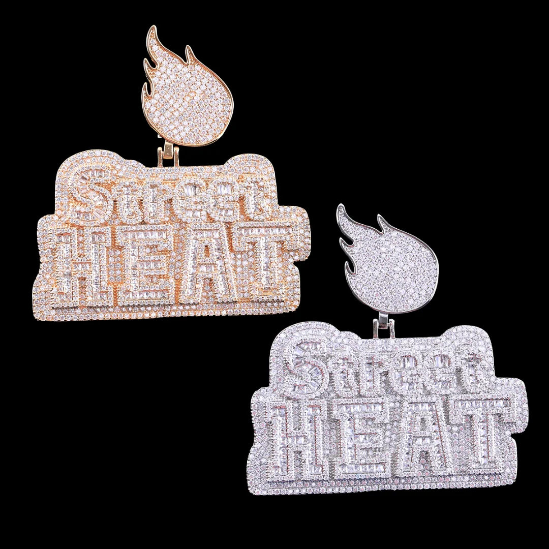 Street Heat Iced Out Diamond Pendant Necklace - Image 7