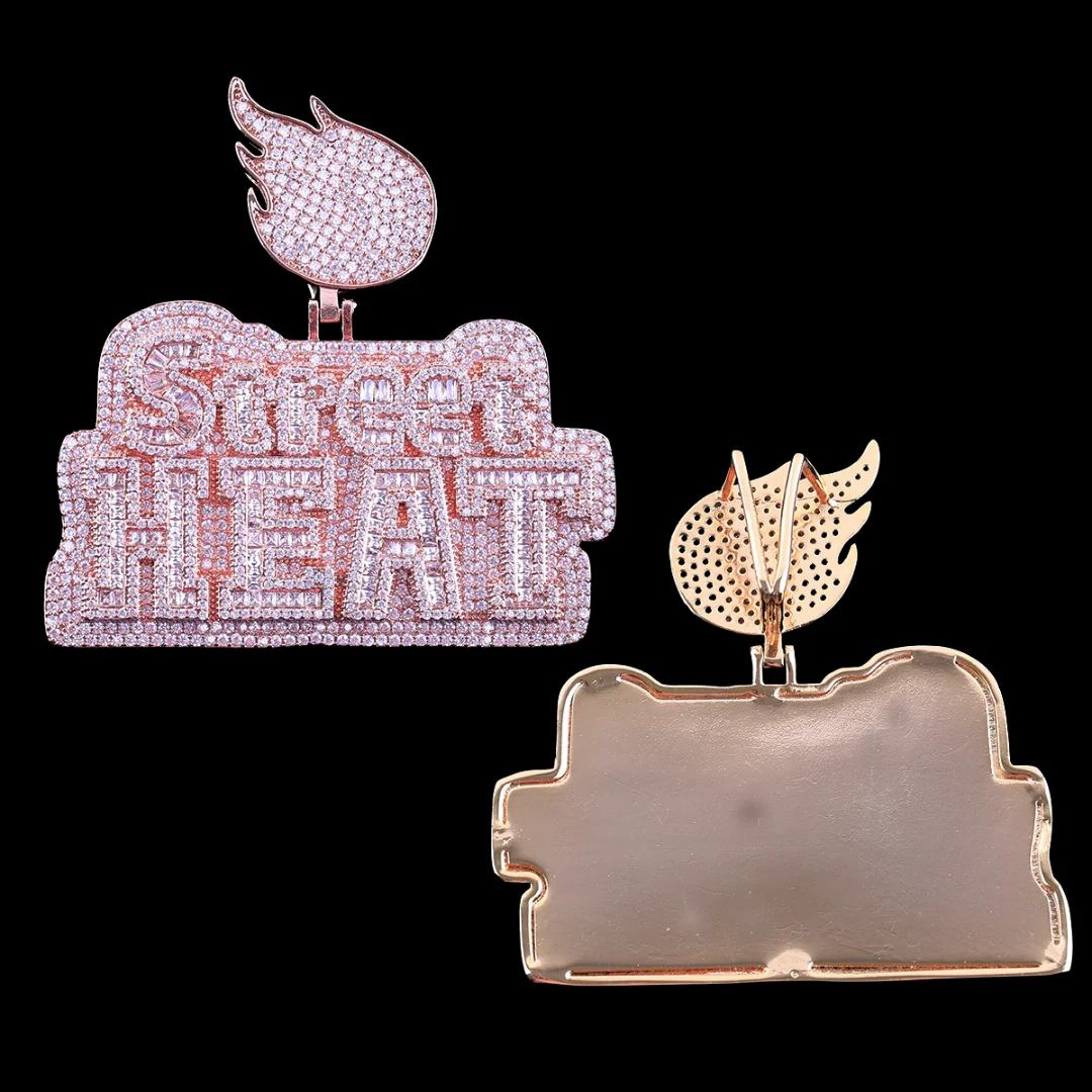 Street Heat Iced Out Diamond Pendant Necklace - Image 9