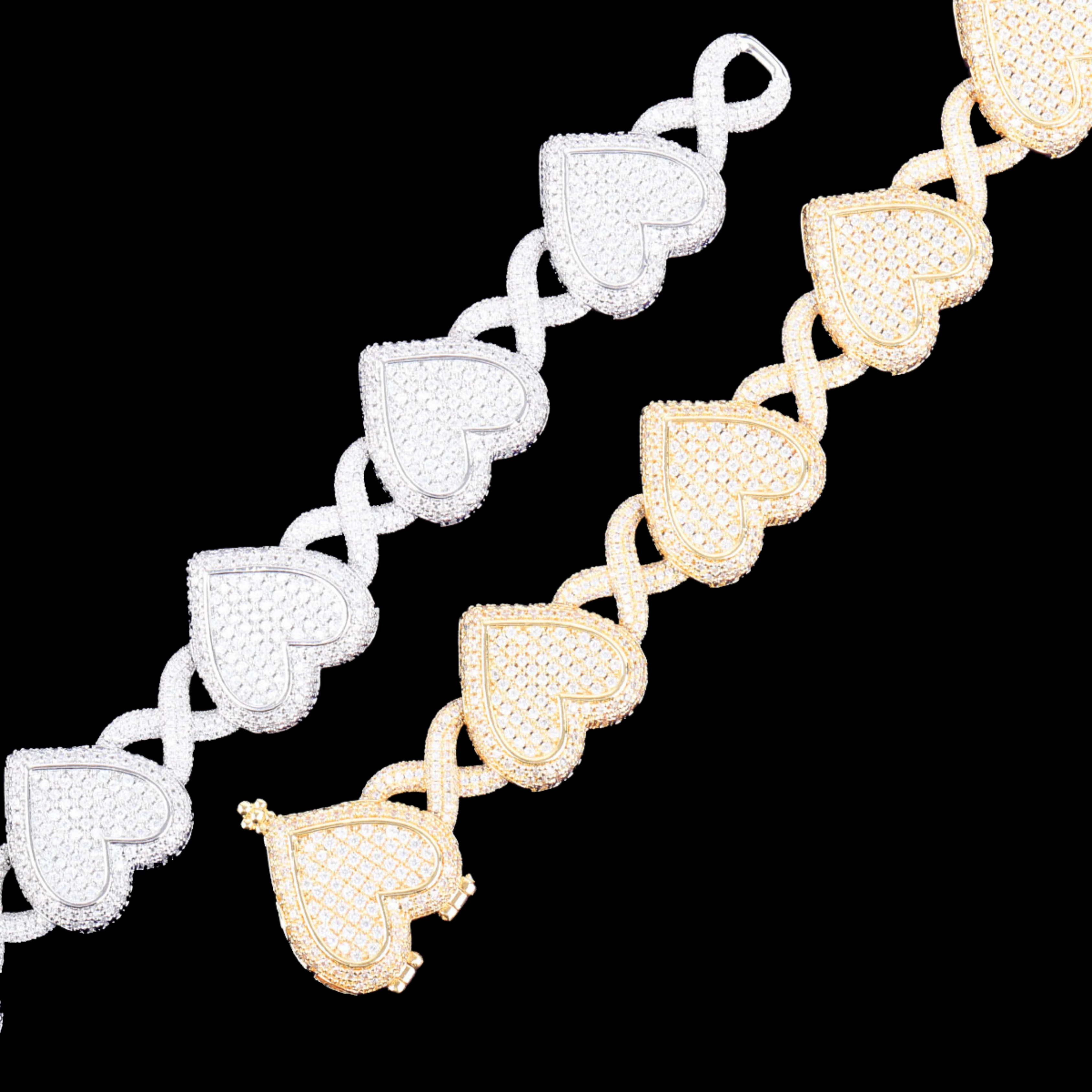 13MM Infinity Heart Iced Out Diamond Necklace Chain - Image 4
