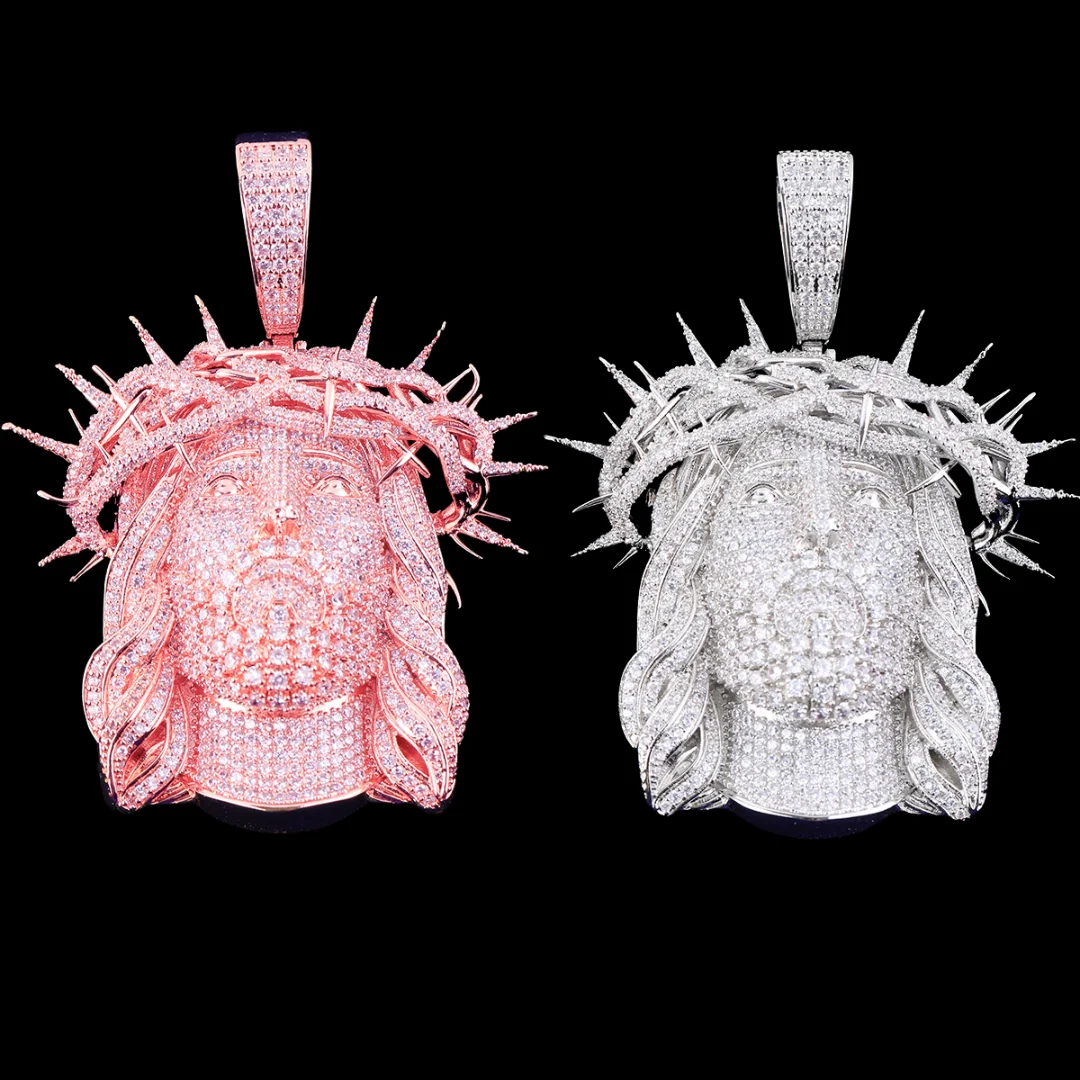 Jesus Christ Iced Out Diamond Pendant Necklace - Image 6