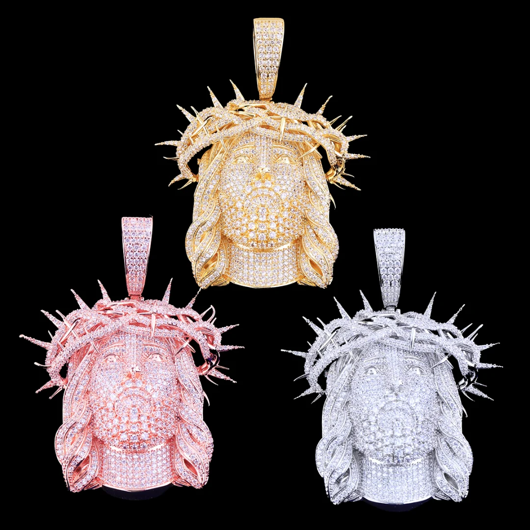 Jesus Christ Iced Out Diamond Pendant Necklace - Image 7