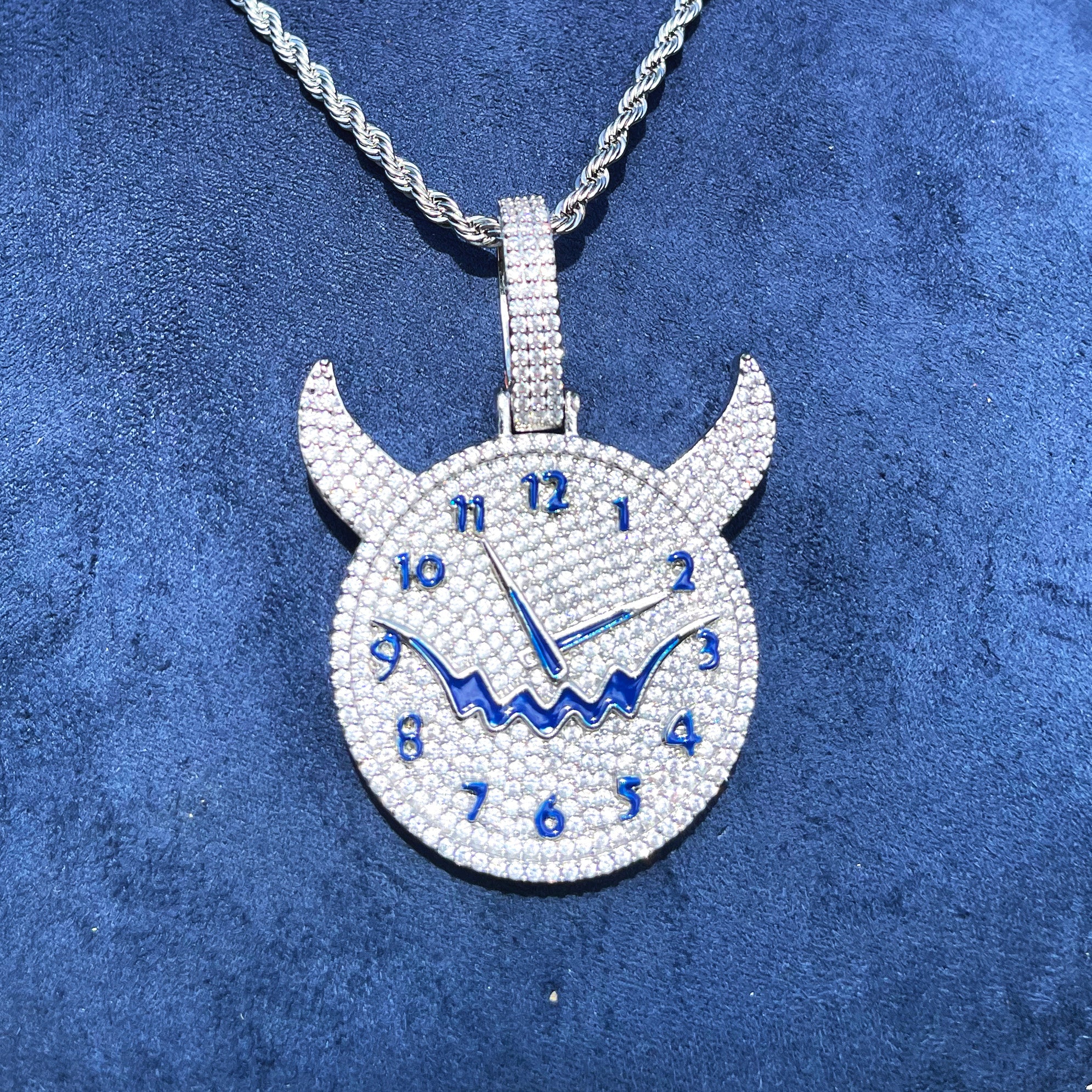 Demon Time Iced Out Diamond Pendant Necklace - Image 2