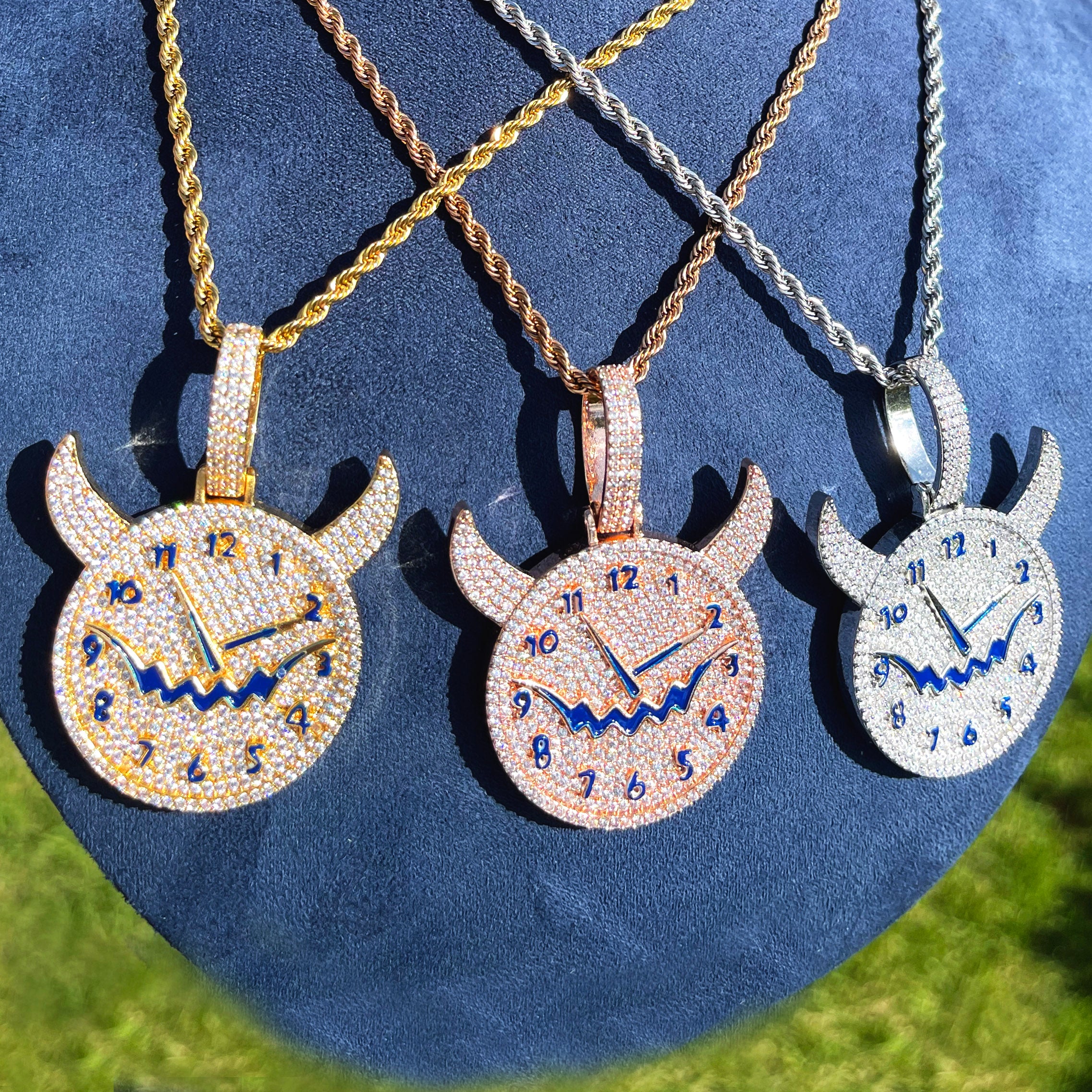 Demon Time Iced Out Diamond Pendant Necklace - Image 5