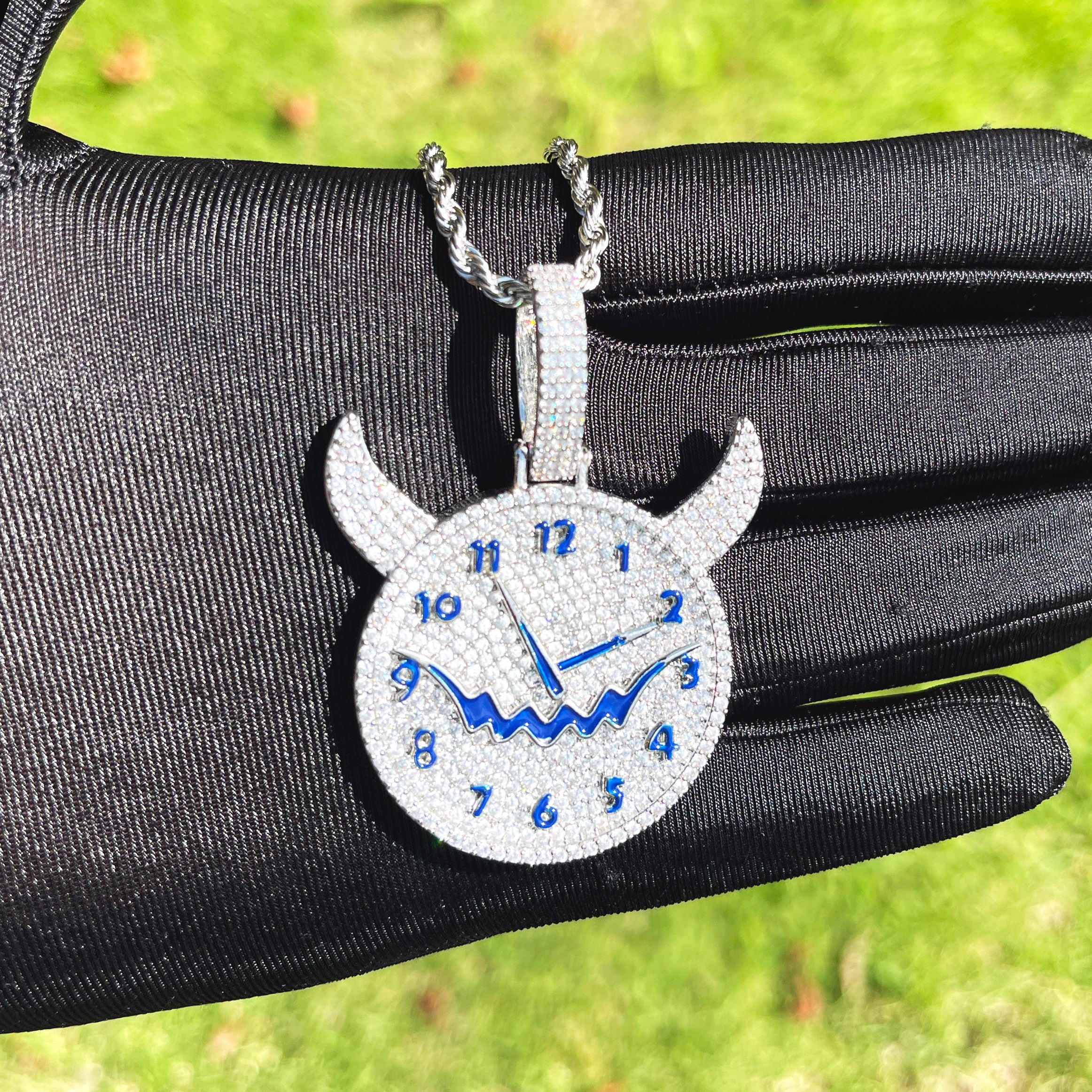 Demon Time Iced Out Diamond Pendant Necklace - Image 6