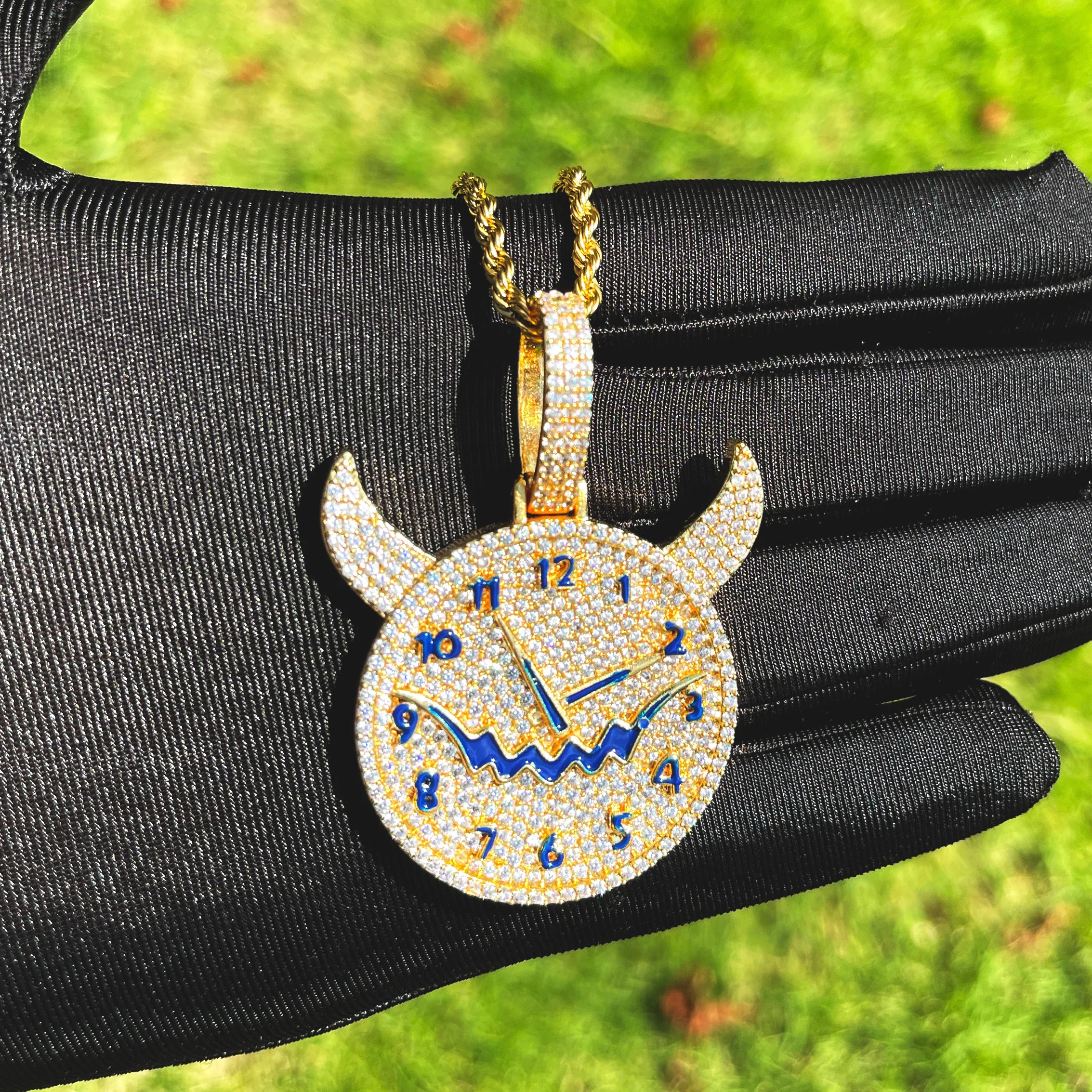 Demon Time Iced Out Diamond Pendant Necklace - Image 7