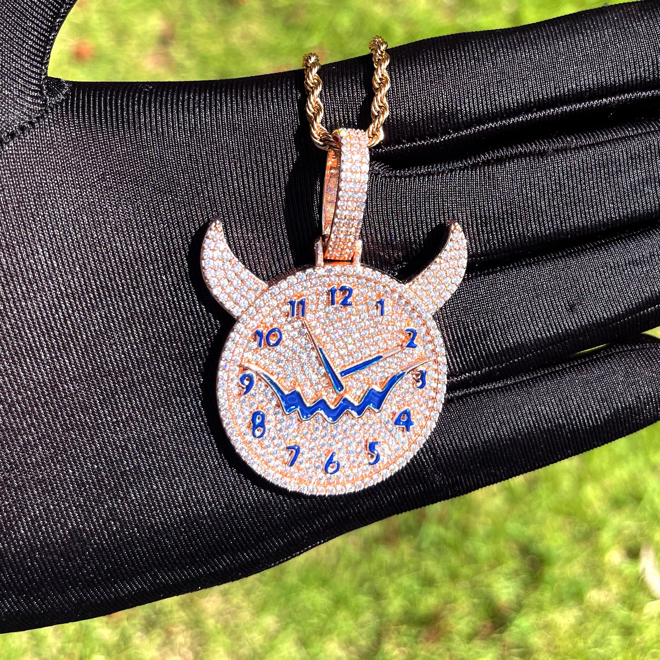 Demon Time Iced Out Diamond Pendant Necklace - Image 8
