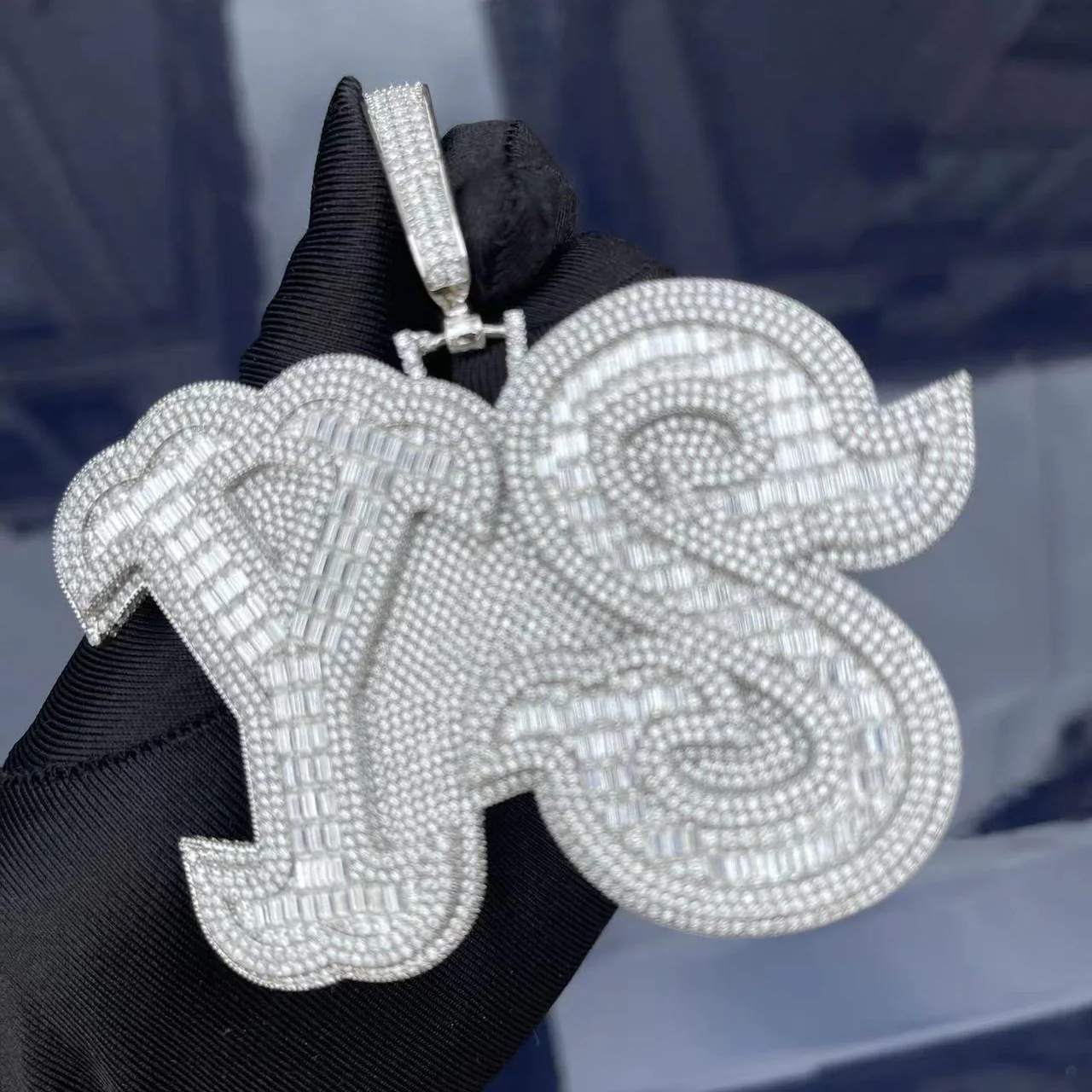 Luxury BIG Iced Out Personalized Custom Name Necklace Pendant - Image 3