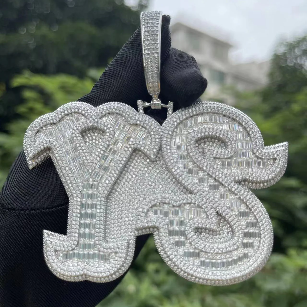 Luxury BIG Iced Out Personalized Custom Name Necklace Pendant - Image 9